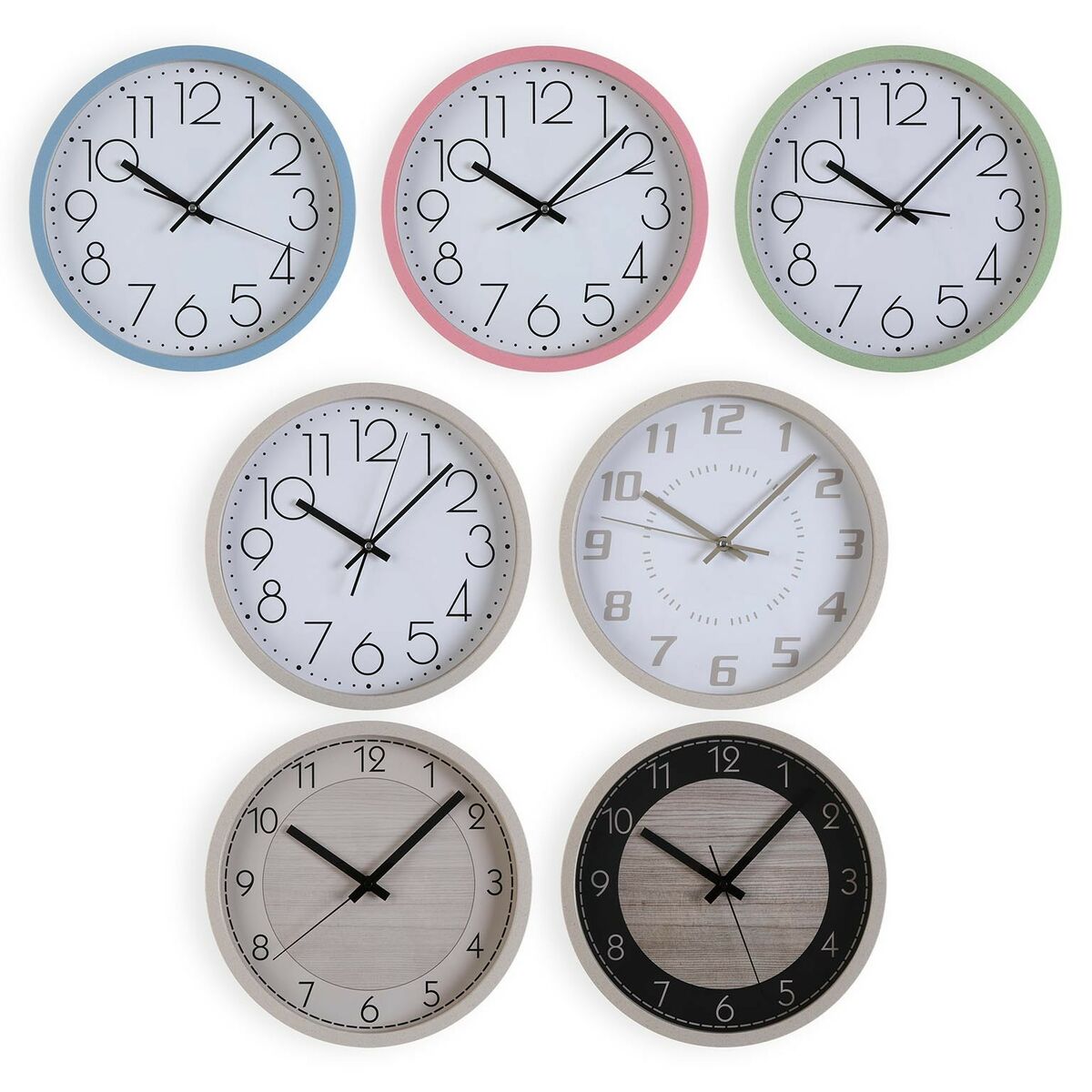 Ceas de Perete Versa Bej Lemn 4,2 x 30 x 30 cm